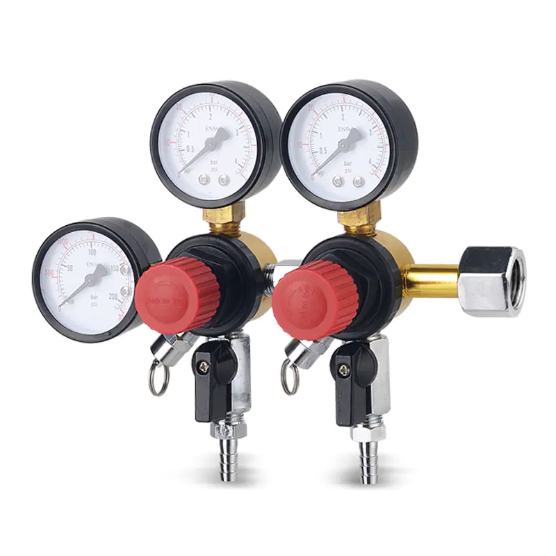 TR-98-2 Høypresisjons CO2-gasstrykkregulator i aluminium